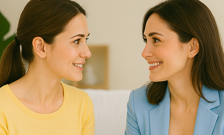 Mujer recibiendo coaching de Stefania Nuti